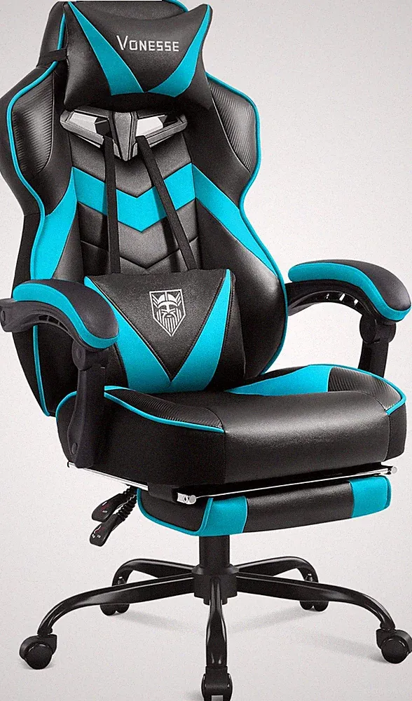 Gaming Chair, High Back Gaming Chair with Footrest and Massage, Gaming Chairs...