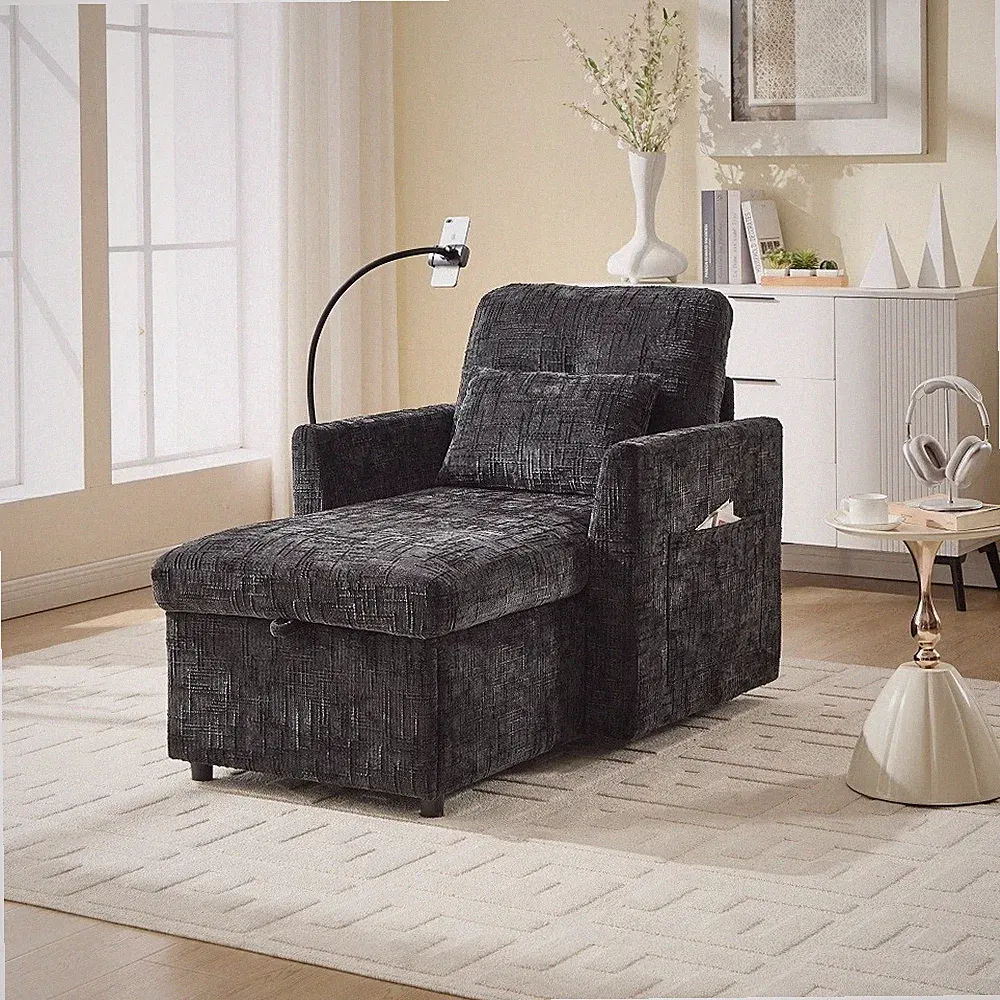 Multifunctional lazy person sofa recliner can be stored storagebackrestcellphone