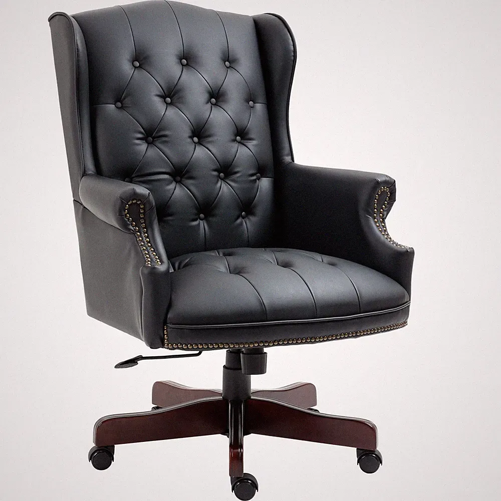 Ultra-Soft High Back Executive Office Desk Swivel Chair Leather Reclining Caster