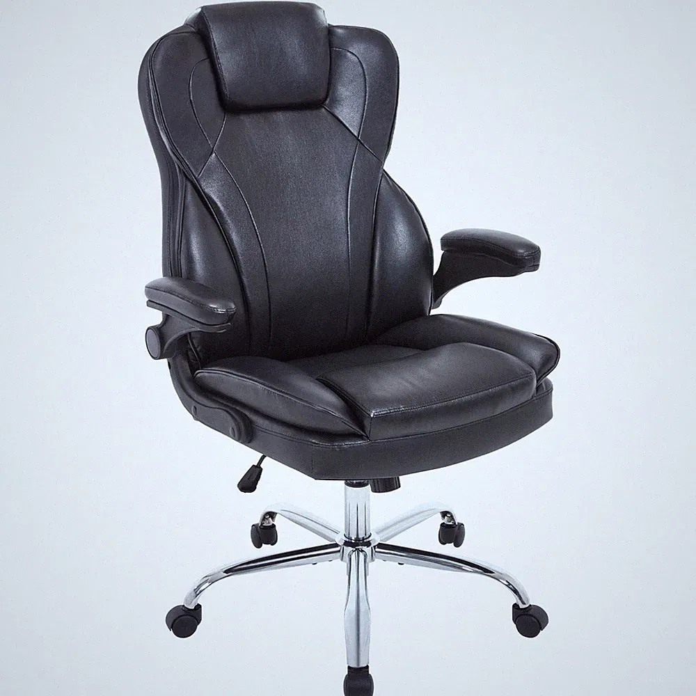 Reclining High Back Leather Computer Chair Home Office Desk Chair