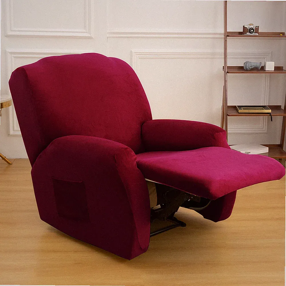 Stretch Recliner Chair Cover Velvet 1-Seater Couch Slipcover Armchair Protector