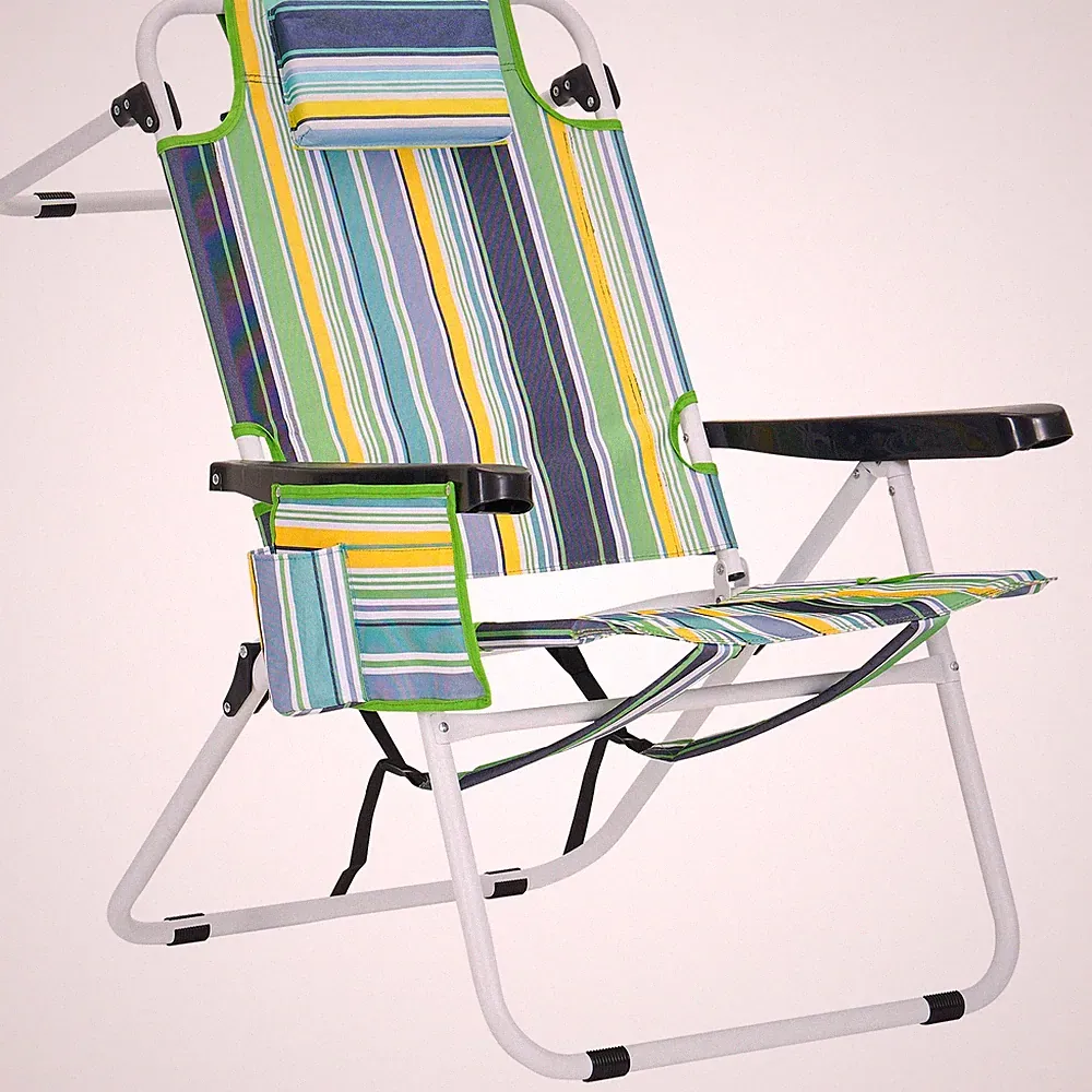 ZIKEBTUY 5-Position Backpack Beach Chair with Cooler Bag and Cup Holder